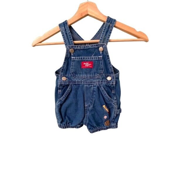 Vintage Osh Kosh Denim Overalls 100% Cotton in Size 6/12M - Picture 1 of 8